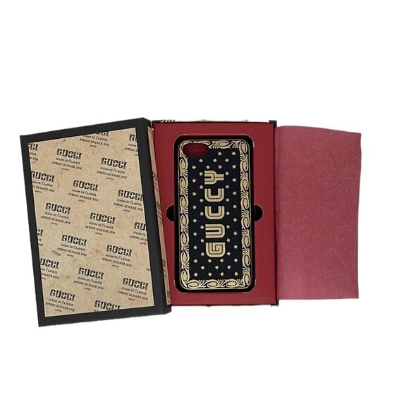 Gucci NWT iPhone Case / Cover 7 Moon Corn Maze #519695 GUCCY Gift Box - Picture 1 of 13